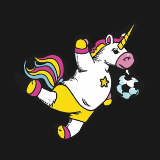 Unicorn Soccer Comic Style T-Shirt