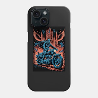 Skeleton Riding Motorbike Phone Case