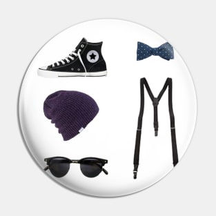 Tomboy Style - Glasses, hat, suspenders, bowtie, shoes Pin