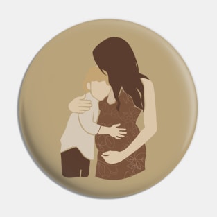 Abstract pregnant vector Family silhouette Illustration Pin