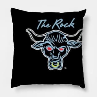 The Rock Bull Neon Pillow