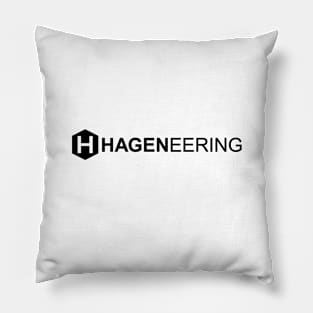 Hageneering Logo Shirt - Black Text Pillow