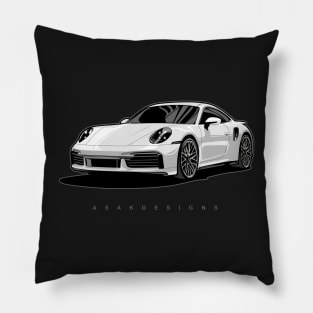 911 turbo illustration graphics Pillow