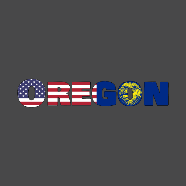 Oregon State Flag/ American Flag by ElevenGraphics