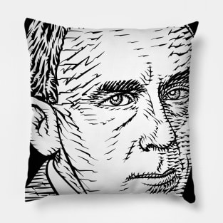 HUGO BALL ink portrait Pillow