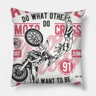 Motocross Vintage Design Dirt Jump Pillow