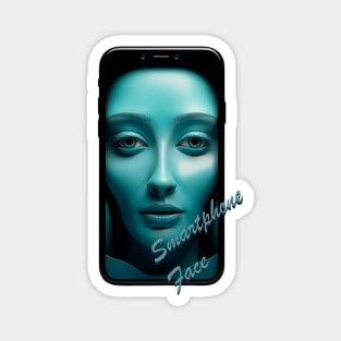 Smartphone face (blue face) Magnet