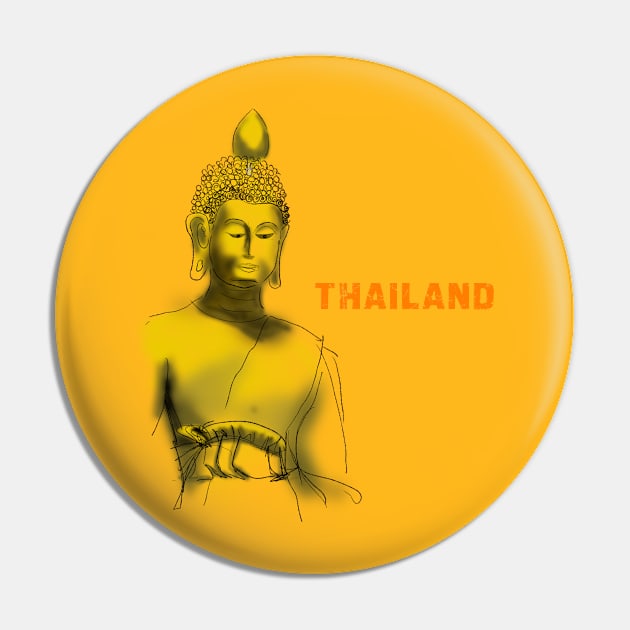 Giant Buddha Statue In Thailand | T-Shirt | Apparel | Hydro | Stickers Pin by PreeTee 