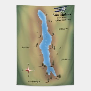 Lake Malawi map Tapestry