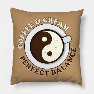 Yin Yang Coffee and Cream Pillow