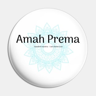 Amah Prema Sanskrit Mantra Pin