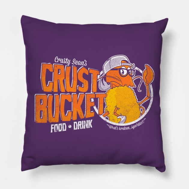 Crust Bucket eatery Pillow by TeeKetch