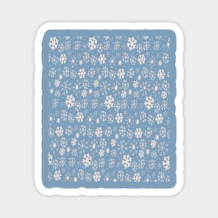 Snowflake Snowstorm Falling White Snowflakes Magnet