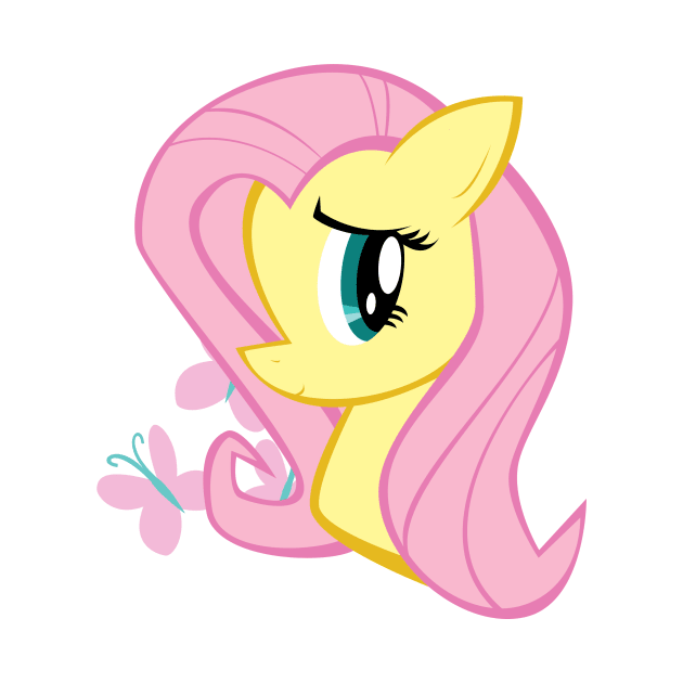 Pony Head: Fluttershy by soldominotees