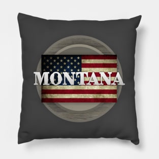 Montana American Flag Pillow