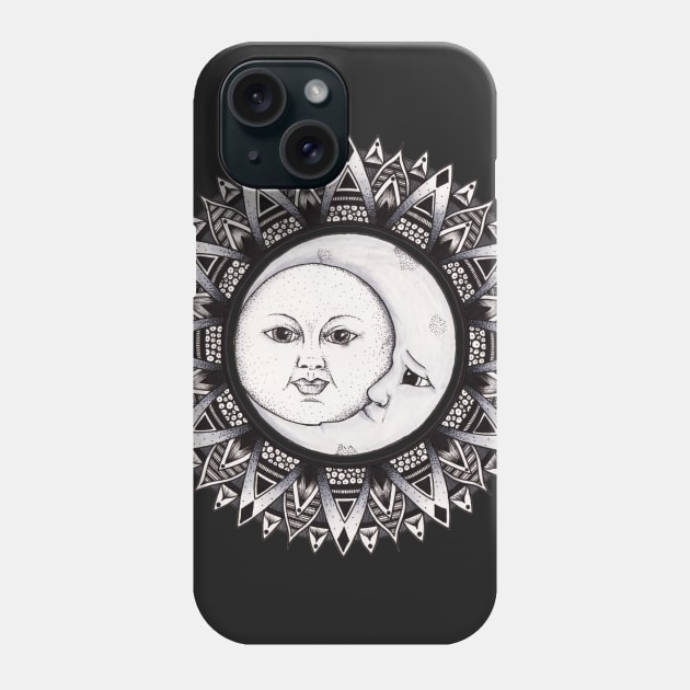 Sun and Moon Mandala Phone Case by Litedawn