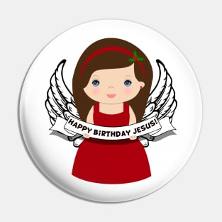 Happy Birthday Jesus Pin