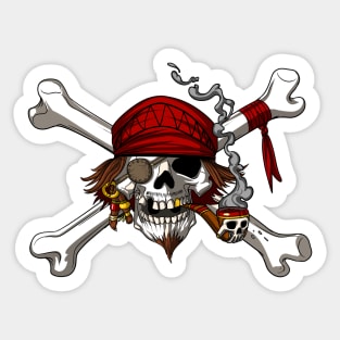 Pirate Skull ver4 Vinyl Sticker - AJ's Signs & Apparel