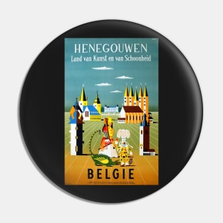 Belgium Travel Poster Pin