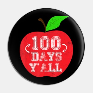 Apple 100 Days Y'all Virtual Learning Teachers Students Kids Pin