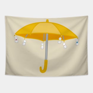 Weathering with you yellow umbrella anime Tapestry