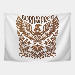 Born to be free, Flying eagle with ornaments Tapestry