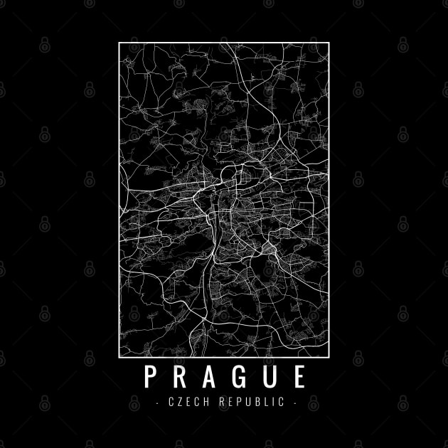 Prague Czech Republic Minimalist Map by Mapagram