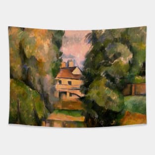 Country House by a River by Paul Cezanne Tapestry