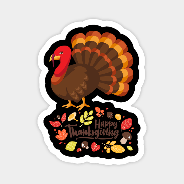 Happy Thanksgiving Turkey Magnet by NICHE&NICHE