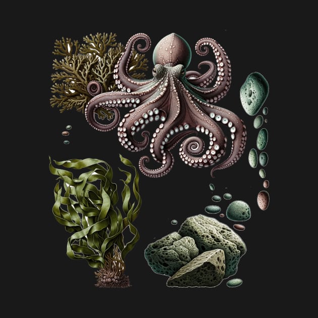 Octopus & Seaweed: Elegance of the Depths by encyclo