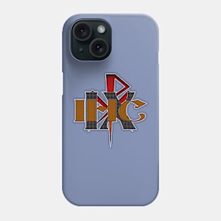 Christogram IHS, IX, Red Chi Rho Lunate Phone Case