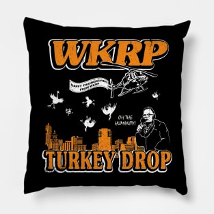 WKRP Turkey Drop Pillow