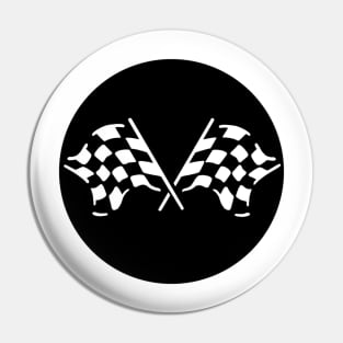 checkered flags Pin