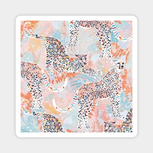 Colorful Wild Cats Magnet