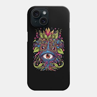 Techno T-Shirt - Psychedelic organism - Catsondrugs.com - Techno, rave, edm, festival, techno, trippy, music, 90s rave, psychedelic, party, trance, rave music, rave krispies, rave flyer T-Shirt Phone Case