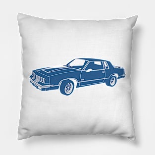 Cartoon blue classic car Pillow