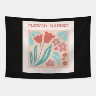 "flower market" california boho/groovy Matisse blobs abstract sign Tapestry