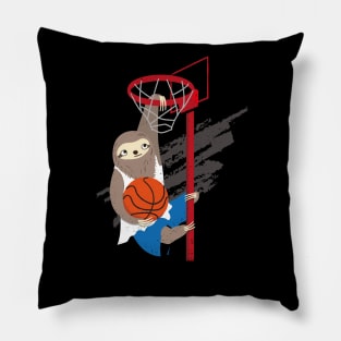 Sloth Basketball Funny Slam Dunk Pillow