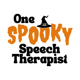 Speech Therapy Halloween Design with Black Letters T-Shirt