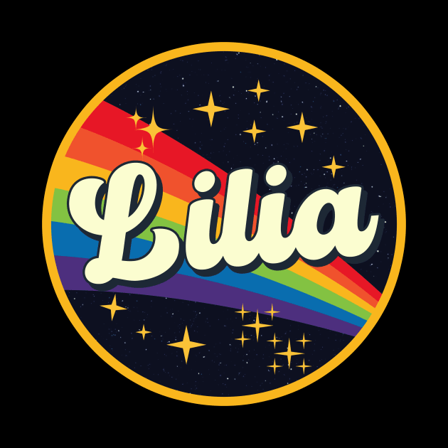 Lilia // Rainbow In Space Vintage Style by LMW Art