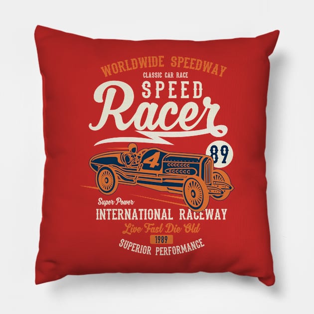 Speed Racer Pillow by PaunLiviu