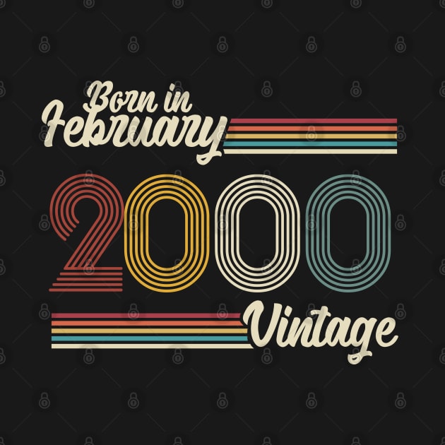 Vintage Born in February 2000 by Jokowow