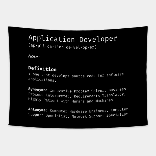 Application Developer Definition Tapestry by CreoTibi