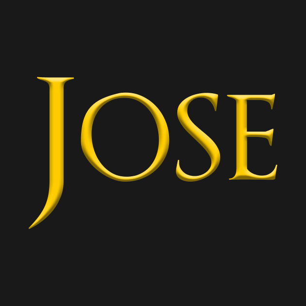 Jose Male Name Gold On Dark by funfun