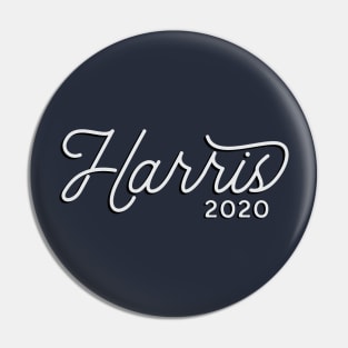 Kamala Harris 2020, monoline script text. Kamala For The People in this presidential race. Pin