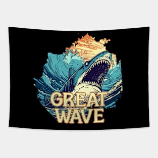 great wave Tapestry