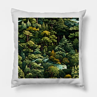 Fantasy Landscapes Forest Pattern 6 Pillow