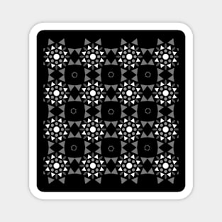 Black and white vector tile pattern Magnet