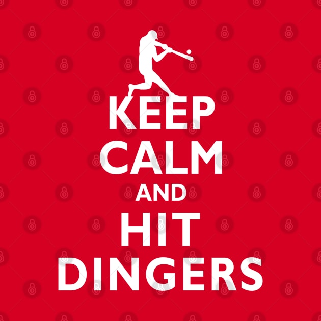 Keep Calm and Hit Dingers Baseball Softball by TeeCreations