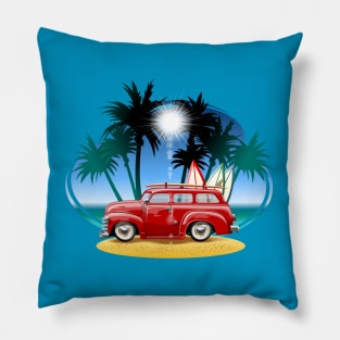 Cartoon retro Camper Pillow